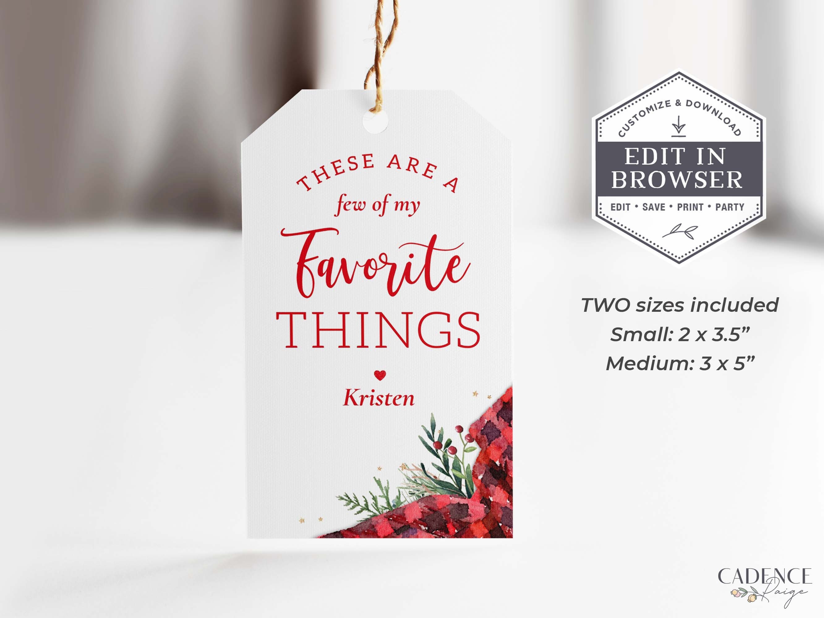 Fast Shipping Easy Returns These Are a Few of Our Favorite Things Gift Tags  – FAKING IT FABULOUS, favorite things