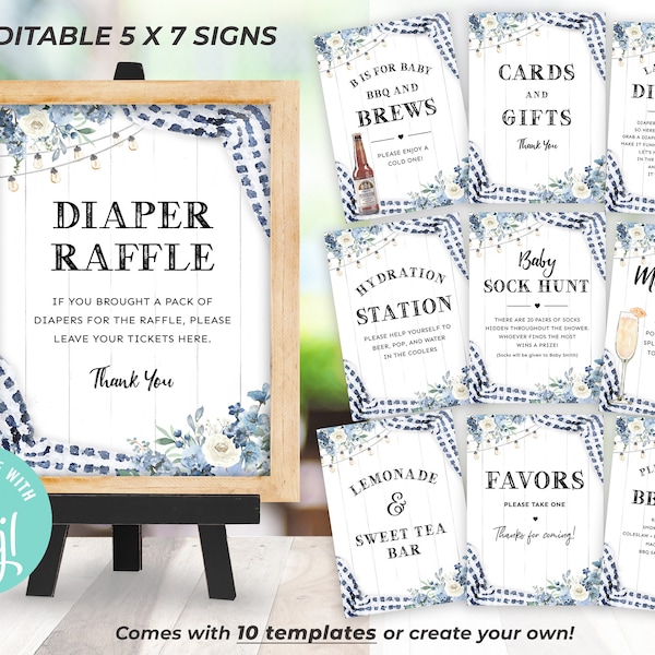 Royal Blue Baby Shower Decorations Etsy