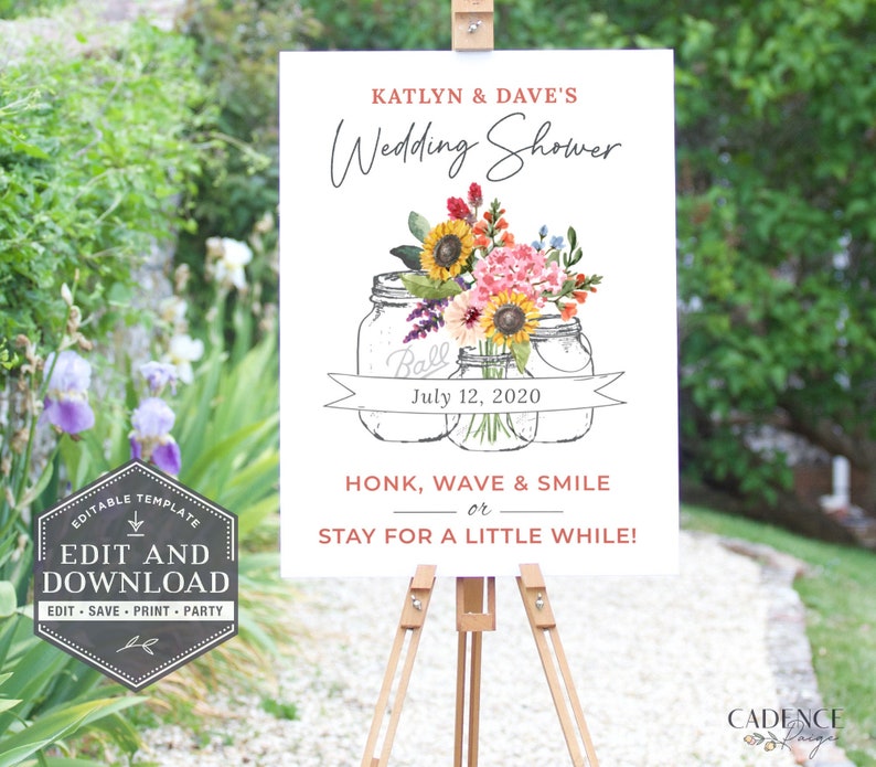 Drive by Wedding Shower Sign Driveby Wedding Shower Sign Etsy