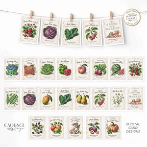 Fresh Off the Market Banner Signs, Farmers Market Decorations, Rustic Farm Market Bridal Shower Fruit Vegetable Bunting Customizable Vintage image 2