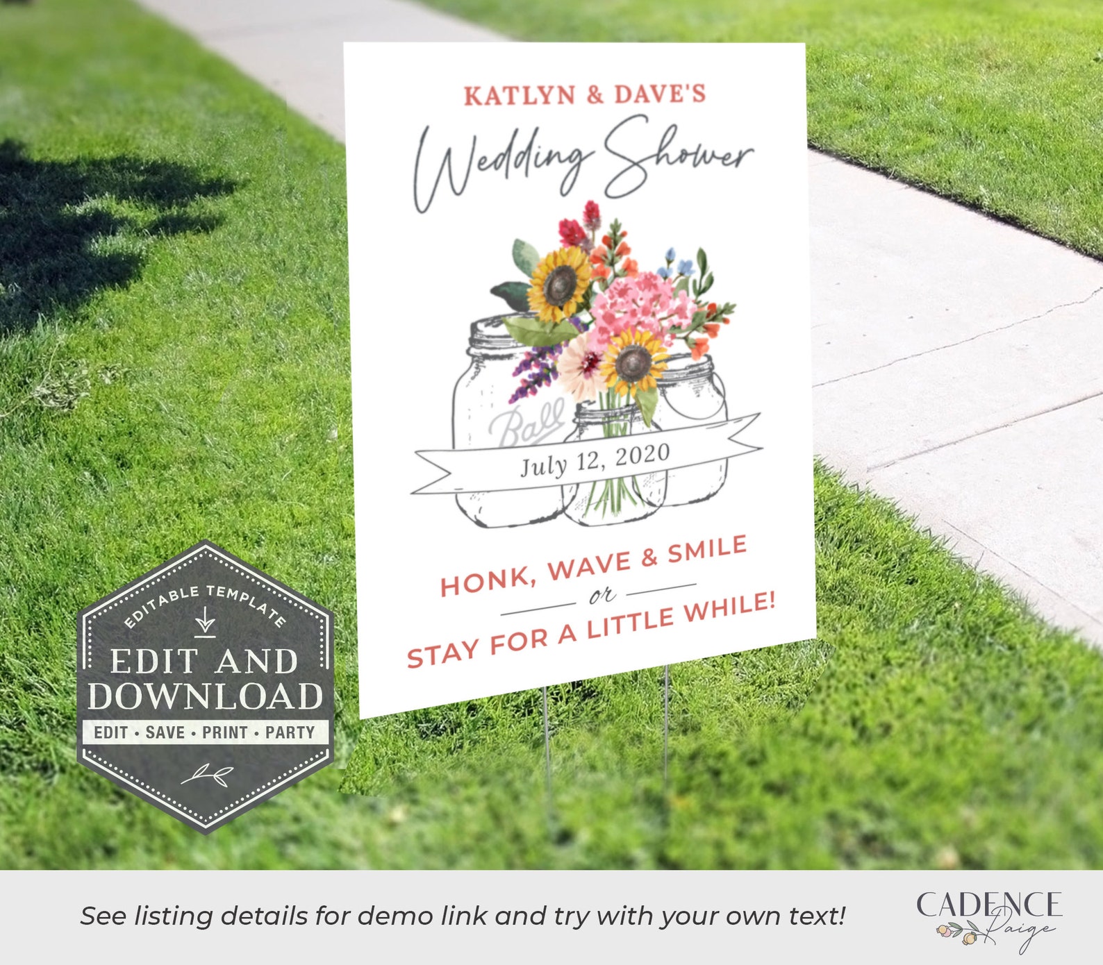Drive by Wedding Shower Sign Driveby Wedding Shower Sign Etsy