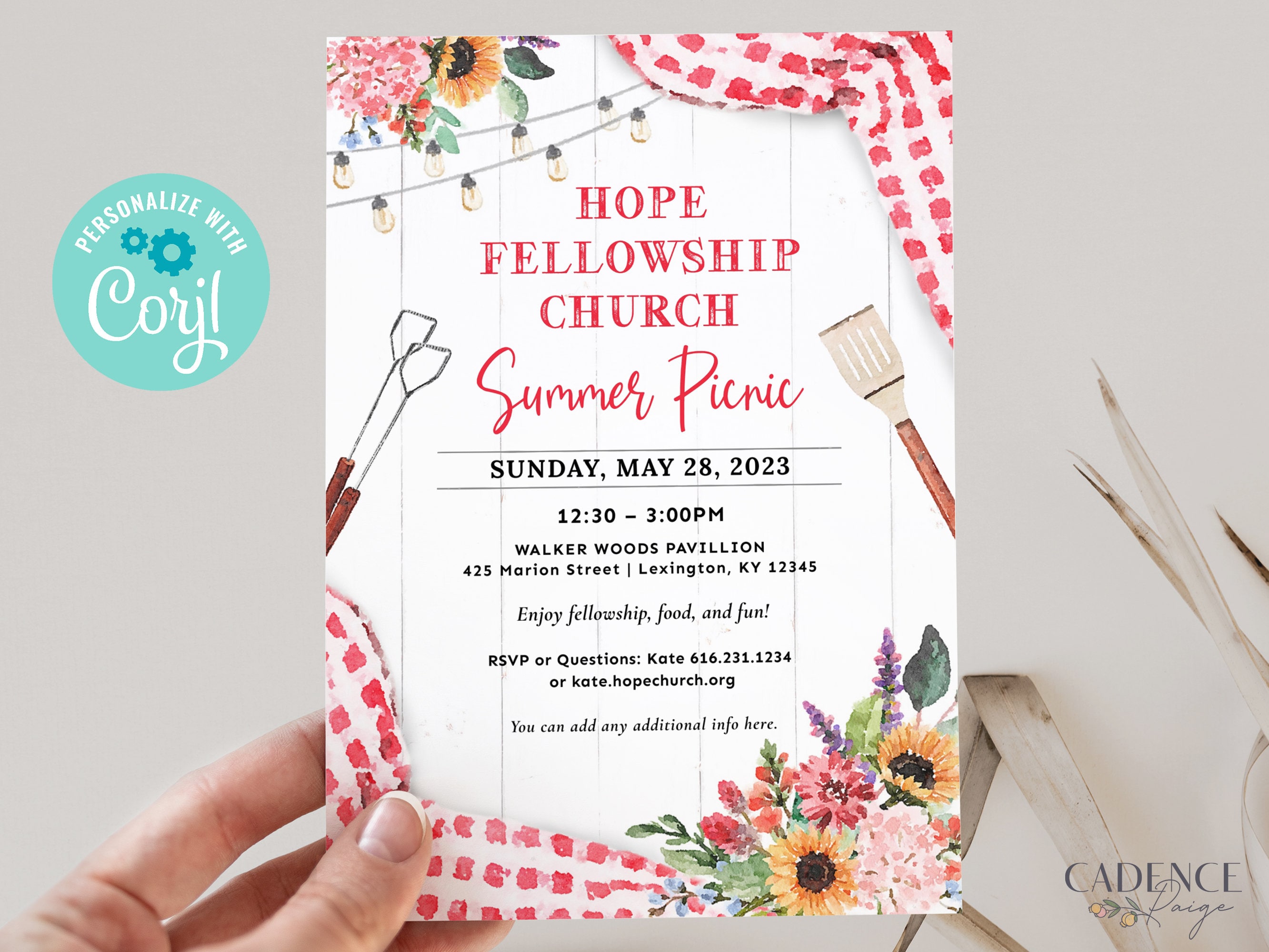 Community Picnic Invitation Neighborhood Picnic Invitation Company ...