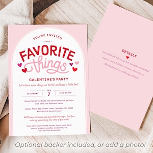 Favorite Things Valentine's Party Invitation, Galentine's Brunch (Digital Download) image 9