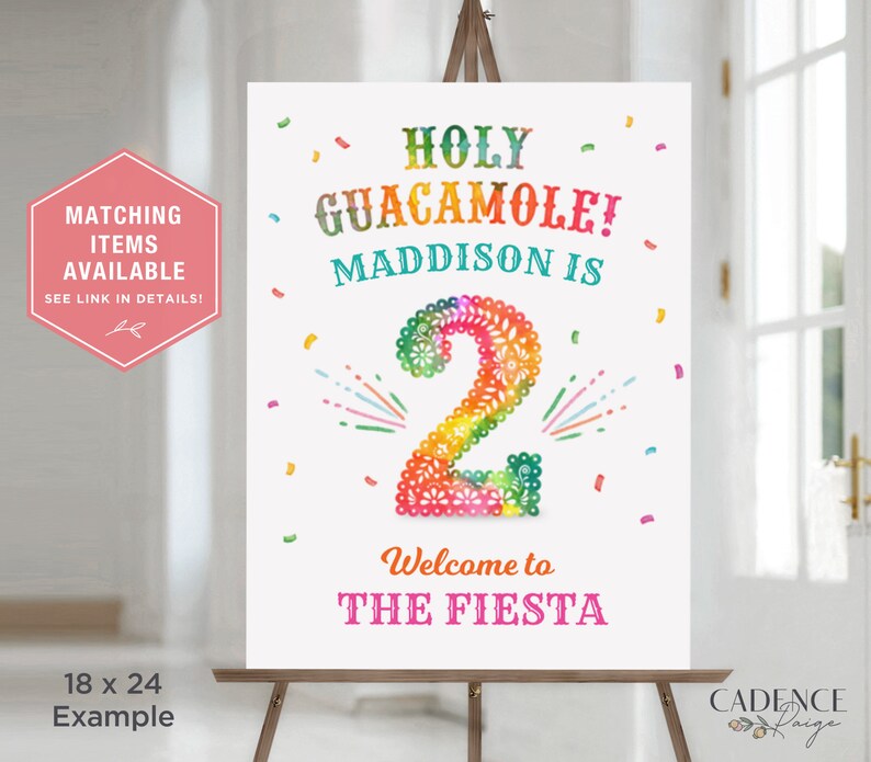 Convite de aniversário de dois anos para tacos, convite de 2º aniversário, terça-feira de tacos, dois anos para tacos, DOIS, 2º aniversário, convite faça você mesmo, para impressão, Corjl, A24 imagem 10
