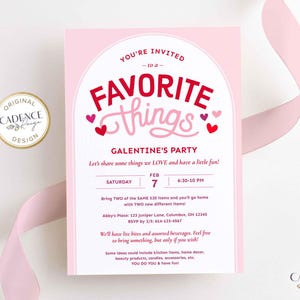 Favorite Things Valentine's Party Invitation, Galentine's Brunch (Digital Download) image 11