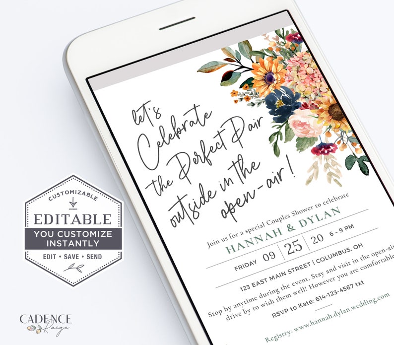 Drive By Couples Shower Invitation Blush and Burgundy Couples Etsy