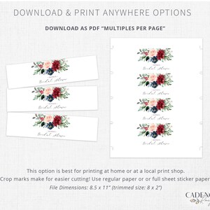 Printable Water Bottle Labels, Bridal Shower Water Bottle Labels, Fall ...