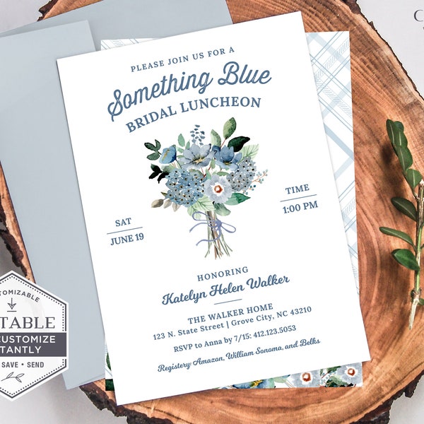Something Blue Before I Do Bridal Shower Invitation - Etsy