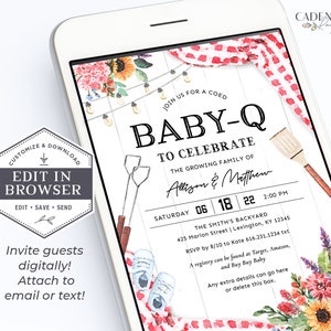 Baby-Q-doucheuitnodiging, BBQ-babyshoweruitnodiging, uitnodiging babyshower babyjongen, picknick babyshower, picknick babyshower, achtertuindouche, afdrukbaar, BQR afbeelding 7