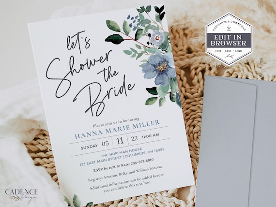 Bridal 2024 shower invites