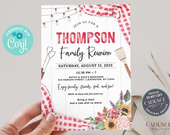 Family Reunion Invitation, Summer BBQ Invitation, Family Picnic Invitation, Family Cookout Invite, Pool Party Invitation, DIY Printable, A22