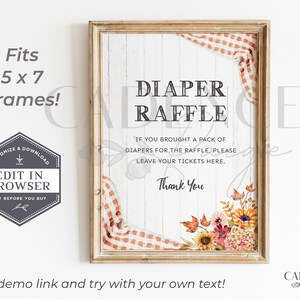 Autumn BABY-Q Shower Signs, Harvest Baby Shower Signs, BabyQ Signs, 5 x 7 BBQ Shower Signs, Coed Baby Shower Signs, Printable, Editable, BQF image 6