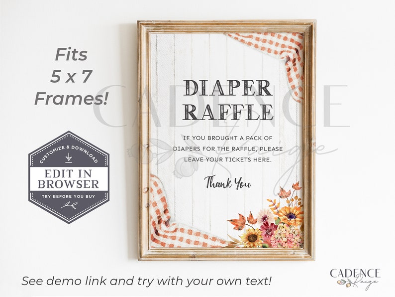 Autumn BABY-Q Shower Signs, Harvest Baby Shower Signs, BabyQ Signs, 5 x 7 BBQ Shower Signs, Coed Baby Shower Signs, Printable, Editable, BQF image 6