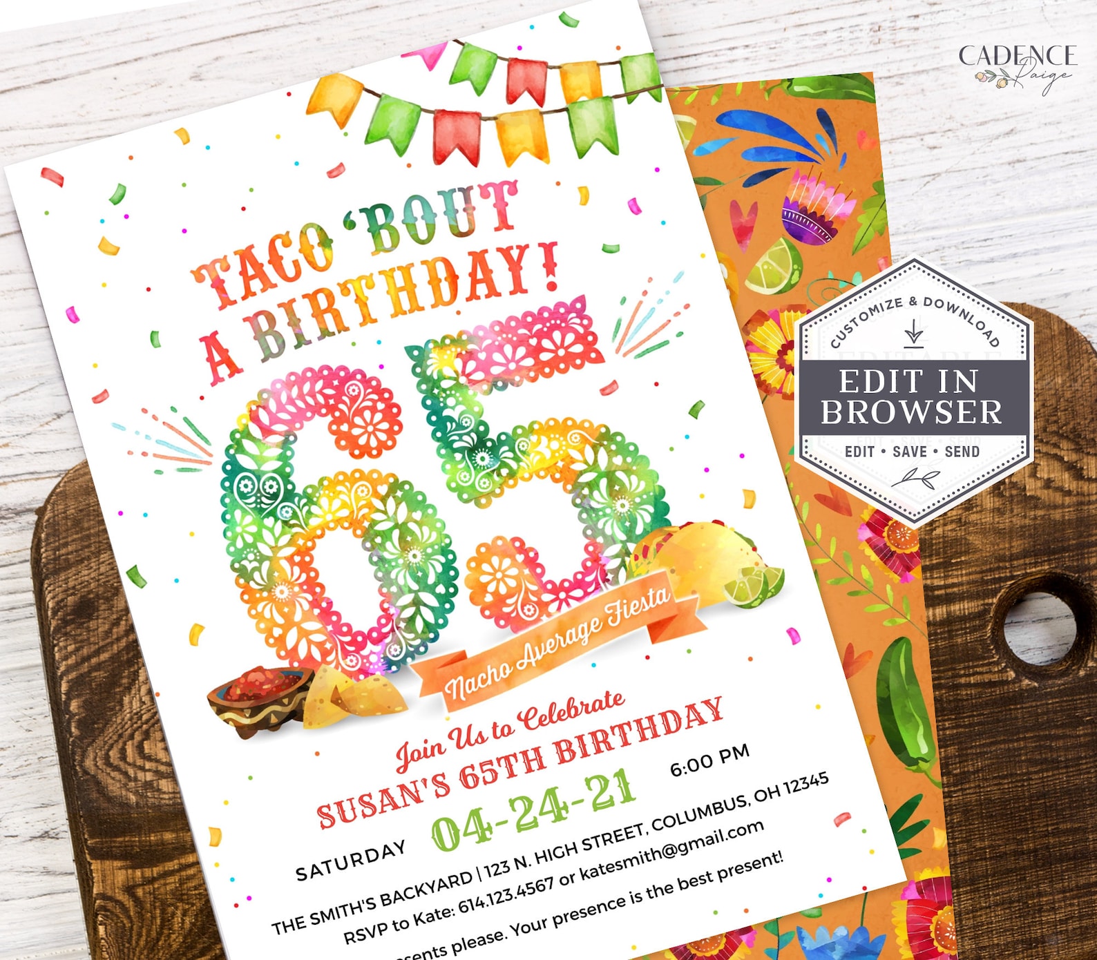 65th Birthday Party Invitation Surprise 65th Party | Etsy