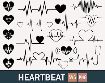 Heartbeat Svg Heart With Heartbeat Svg Heartbeat Cut Files Cardiogram Pulse Svg Nurse Heartbeat Svg Stethoscope Svg Heart Cardiogram Svg