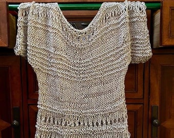 Summer Top knitting  pattern. Knitting pattern easy. Knitting Pattern beginners.  Size S, M , L,  XL  Confortable. English