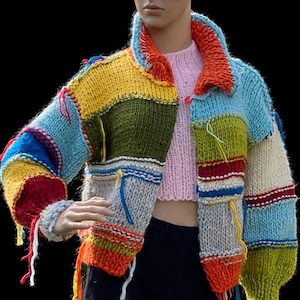 Oversized Knit Cardigan Pattern, (English) (PDF Pattern)