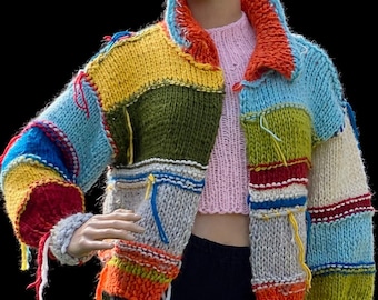 Oversized Knit Cardigan Pattern, (English) (PDF Pattern)