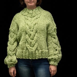 Sweater Knitting Pattern. Oversized Cable pattern.  Beginner Friendly (PDF Pattern)