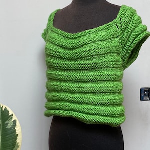 Knitting Pattern: Open Back Cropped Summer Top (PDF Pattern)