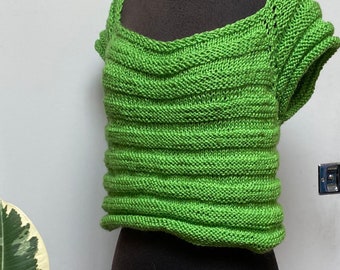 Knitting pattern. Summer Top . Open back summer top. Cropped summer top for women.