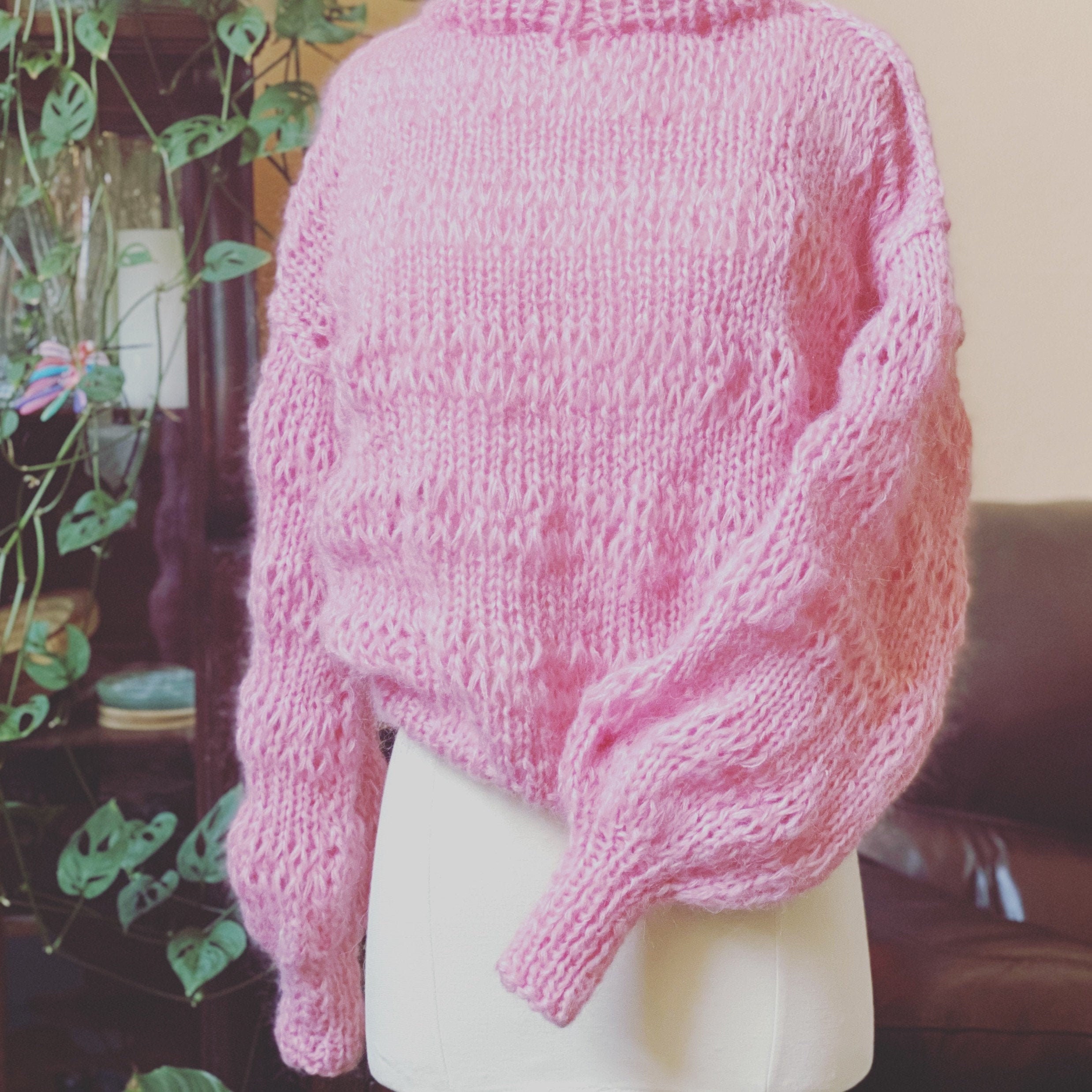Sweater Knitting Pattern. Mohair Sweater Pattern . Size S, M