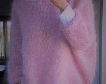 Sale! Sweater pattern knitting. Mohair sweater pattern .  Loose, Thick and comfortable. English, German, French