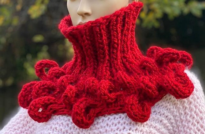 Knitting pattern. Neck wrap, Neck warmer , Neck loop. Thick, Comfortable. English image 3