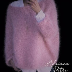 Modèle de tricot de pull en mohair : débutant facile (anglais, allemand, français)