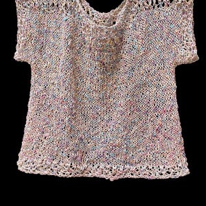 Plus size knitting pattern: Summer Top Pattern.  L/XL, Beginner Friendly (English)