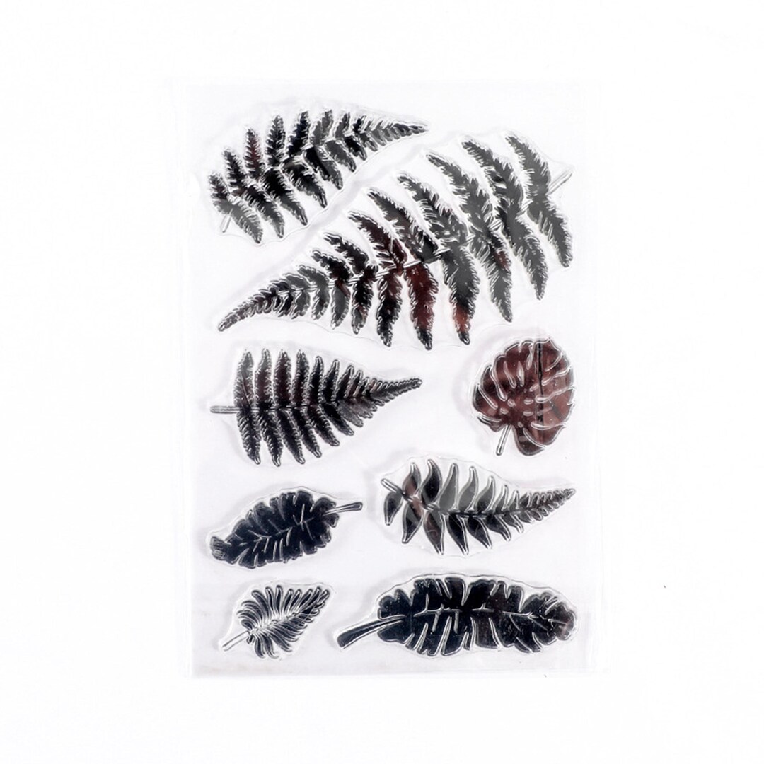 Vintage Fern Leaf Clear Silicone Stamp Set-botanical Rubber Stamps for ...