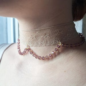 Collier Ras-de-cou Vintage En Corne Naturelle - Perles Rondes Blonde/beige - Ancien