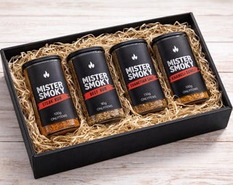 Set de especias gourmet para barbacoa: para filetes, para marinar carne de res, sal de Svanetian, condimento Khmeli-Suneli.