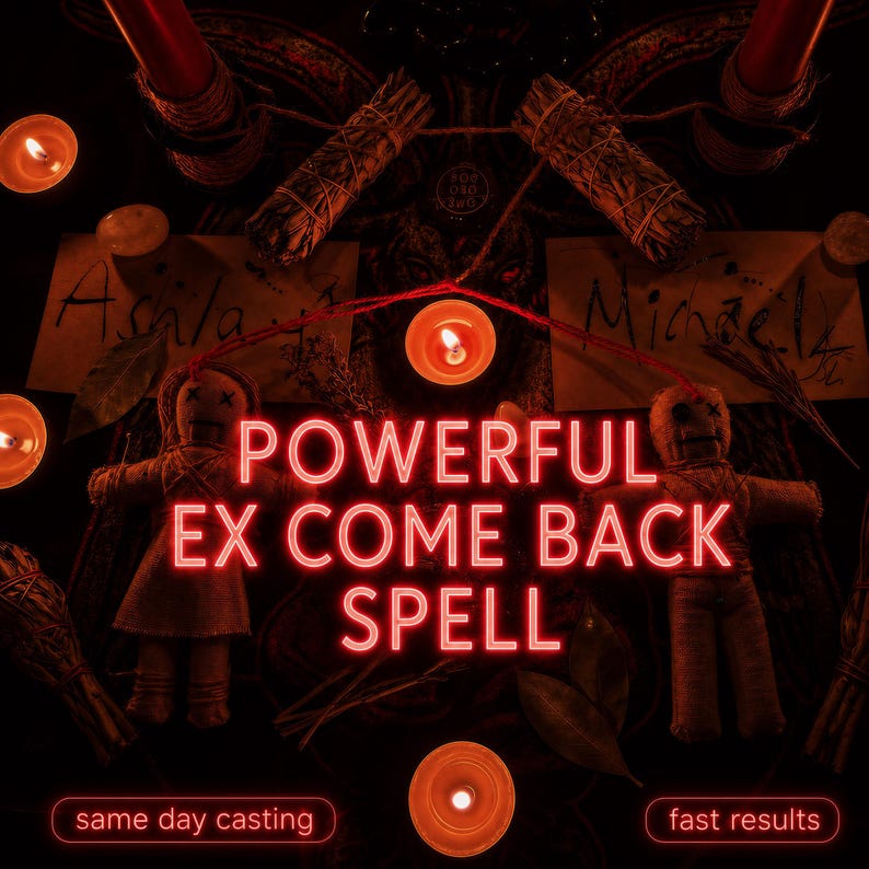Come Back To Me Love Spell, Get Ex Back Same Day Ritual, Reconciliation, Obsession Binding, Return To Me, Contact Me Spell, PDF Printable image 1