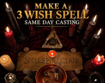 GUARANTEED Powerful Three Wishes Spell - Manifest Wealth, Love & Success - Fast Same Day Casting - Strongest Magic Ritual