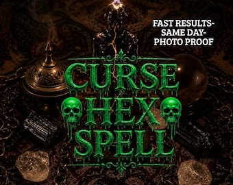 Revenge Curse Spell Same Day Hex Casting, Witch Curse on Enemy, Karmic Justice & Regret Ritual, Baneful Magic Payback with Photo Proof