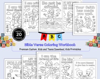Bible Verse Coloring Pages for Kids, Christian Scripture (Printable)