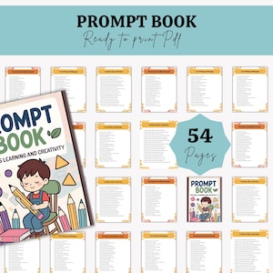 Creativity Prompt Book | Prompts Children's Book, Kids Story Writing Prompts Book | Creative Writing Planner for Children | Printable book