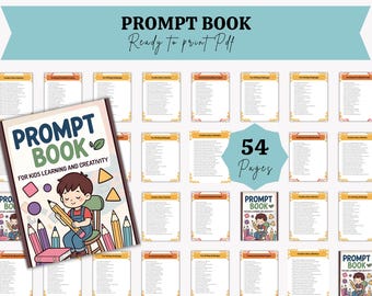 Creativity Prompt Book | Prompts Children's Book, Kids Story Writing Prompts Book | Creative Writing Planner for Children | Printable book
