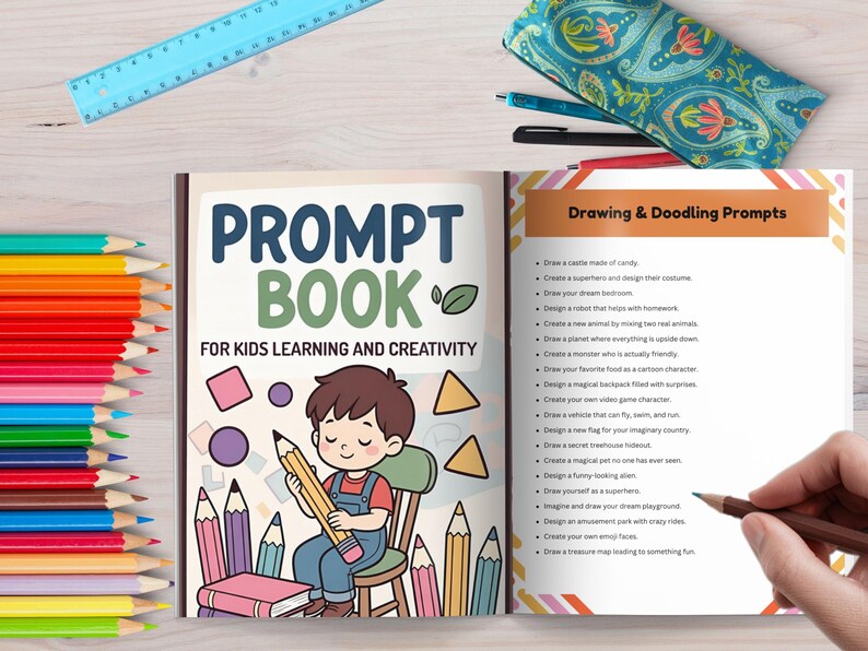 Creativity Prompt Book | Prompts Children's Book, Kids Story Writing ...