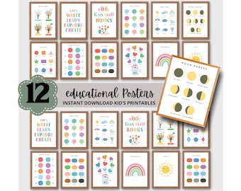 Classroom Educational Posters, Homeschool Learning Charts (Printable)