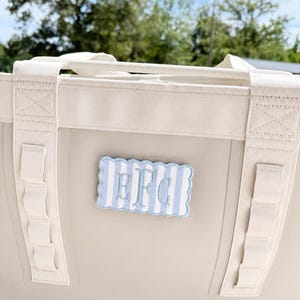 Scalloped YETI Camino Patch | Personalized Embroidered Patch for YETI Camino Tote | Custom Teacher Bag Name Patch