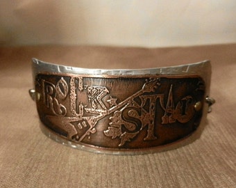 ROCKSTAR.....Mixed Metal Cuff Bracelet