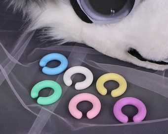 Handmade Furry Fursuit Ear Ring Decoration Set 3D Printed PLA Ear Accessories For Fursuit Head DIY Ideal For Furry Fursuit DIY Enthusiasts