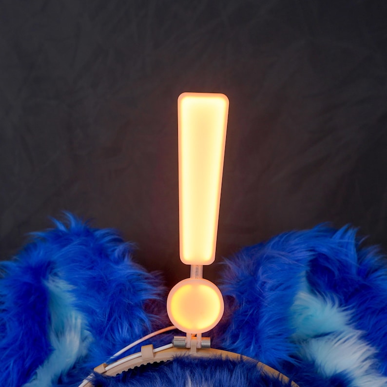 Glow Punctuation Pannband 3D-tryckt PLA Lysande Pelsdräkt Kostymfesttillbehör USB-driven bild 5