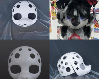 PLA Kemono Fursuit Schädelbasis, niedlicher Katzenkopf, Cosplay-Kopf, Halloween-Furry-Kostüm, Sammlerstück