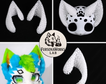 Orecchie di gatto Kemono giapponesi in TPU, morbide, flessibili e leggere, stampate in 3D, per la testa di Fursuit, accessorio fai da te per cosplay, abbigliamento da fandom, Comic Con