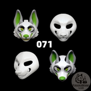 Cabeza de fursuit canino estilo dibujos animados americanos, base de hocico medio, máscara de perro, carcasa impresa en 3D con acabado PLA PETG para creadores de furries DIY y aficionados al cosplay.