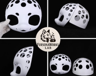 Original KIG Style Pelzmaskenbasis Japanischer Hund Fursuit Kopfbasis für DIY Cosplay 3D Gedrucktes PLA-Material Anpassbare Größe 250 mm bis 290 mm