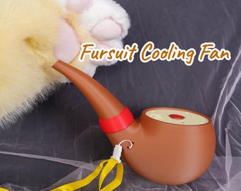 Ventilatore portatile in PLA stampato in 3D, leggero e silenzioso, ideale per cosplay, fursuit, eventi estivi, Comic Con e per un comfort prolungato.